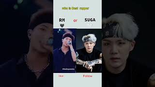 RM and Suga Rap who are the best rapper bts rm fypシ゚ suga trending rap [upl. by Annait]