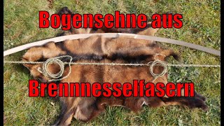 Bogensehne aus Brennnesselfasern bogensehne bushcraft survival natURinstinkte [upl. by Dal]