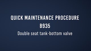 Quick maintenance Manutenzione valvole B935 Mixproof tankbottom valveMixproof di fondo [upl. by Hsirrehc]