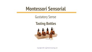 Montessori Sensorial 0401 Tasting Bottles  A [upl. by Neelyam]