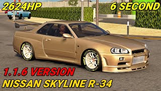 2624HP NISSAN SKYLINE GTR R34 DRAG TUNE IN CPM2  CAR PARKING MULTIPLAYER 2 NEW UPDATE [upl. by Jewel]