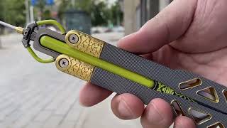 11 Scale Metal Octane Balisong Apex Octane Heirloom Butterfly Knife Model Handicraft Review HD [upl. by Daugherty]