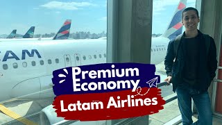 Voando na Premium Economy da Latam Airlines  Flying on Latam Airlines Economy Premium Class [upl. by Irafat]