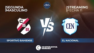 STREAMING SEGUNDA DIVISION MASCULINO  FECHA 11  SPORTIVO BAHIENSE VS EL NACIONAL [upl. by Pillsbury]