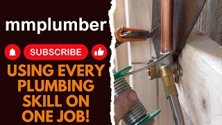 Using every plumbing skill on one job [upl. by Ahsemat420]