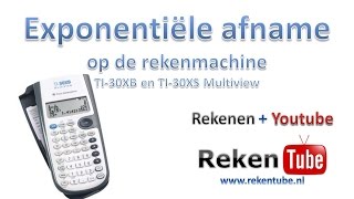 Exponentiële afname op de rekenmachine [upl. by Nagap117]