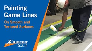 Kiefer USA – How To Paint Game Lines Onto Sports Flooring with Smooth or Textured Surfaces [upl. by Alyahsat623]