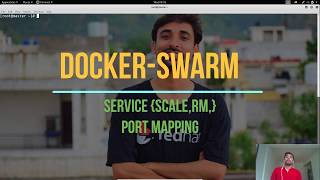 7 Docker Swarm In Hindi Docker Service scale port mapping [upl. by Miah]