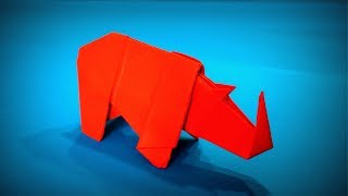 Origami Animals  How to Make Paper Rhino DIY  Easy Origami ART  Paper Crafts [upl. by Riamu]