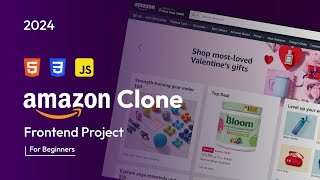 Create Amazon Clone Using HTML CSS and JavaScript  Frontend Project For Beginners [upl. by Akenn]