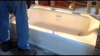 Americast bathtub install [upl. by Leciram]