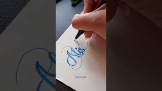 Lettering Alisha💙shorts calligraphy handlettering moderncalligraphy [upl. by Llenad]