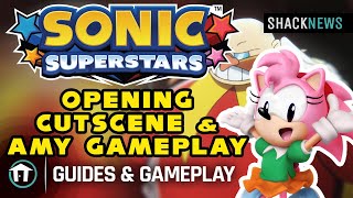 Sonic Superstars Story Mode  Opening Cutscene amp Amy Gameplay 4K No Commentary [upl. by Seek]