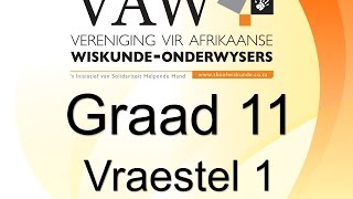 Graad 11 Nasionale Senior Sertifikaat Wiskunde Vr 1 Nov 2015 Vraag 11 [upl. by Daitzman]