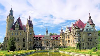 Zamek w Mosznej Schloss Moschen Moszna Castle Polska Poland 4K videoturystaeu [upl. by Erbma]