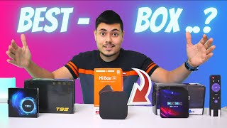 Which One Best  Mi Box Vs T95 Vs H96 Max Android Box [upl. by Arahsak]