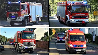 Großübung quotFeuerWalzer 2024quot 🚒🔥 ● NEUES TLF amp HFS  Einsatzfahrten der Feuerwehr  DLRG in Rösrath [upl. by Placia969]