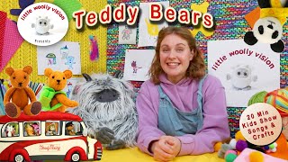 Nursery Rhymes and Kids Craft Ideas  The Little Woolly Vision Show  Teddy Bears [upl. by Dahraf]