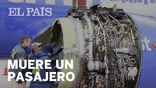 MUERE UN PASAJERO tras estallar el motor del avión en pleno vuelo [upl. by Higgins722]