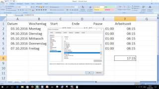 Rechnen mit Zeit und Geld Excel [upl. by Eibber]