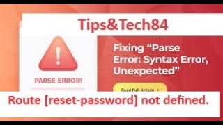 syntax error unexpected identifier Route not defined  parse error parseError syntaxerror [upl. by Leafar943]