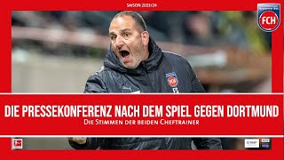 Die Pressekonferenz nach dem Spiel gegen Borussia Dortmund [upl. by Aohsoj]