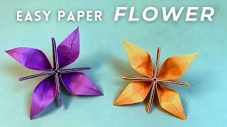 Stunning Origami Flower Tutorial Easy StepbyStep Guide for Beginners [upl. by Enyrat]