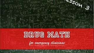 Drug Math Tutorial  Lesson 3 [upl. by Razatlab]