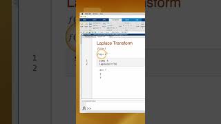 MATLAB Laplace Transforms [upl. by Alric682]