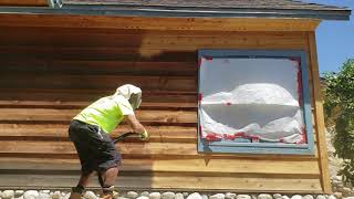 Sandblasting a Cedar House [upl. by Emee]