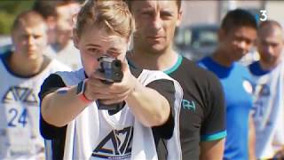 Challenge laser run  école police de Reims 20062018 [upl. by Llertal]