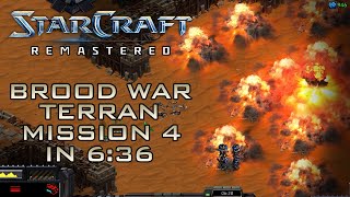 StarCraft Remastered Broodwar Terran Mission 4 Assault on Korhal Speedrun  Walkthrough [upl. by Sluiter202]