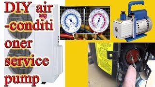 How to make air conditioner service pump at home a DIYer way [upl. by Namwob]