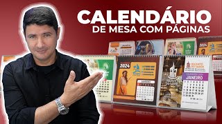 CALENDÁRIO 2024 de mesa Wireo 12 páginas [upl. by Stucker497]