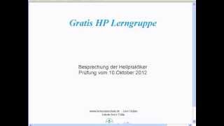 Heilpraktiker Prüfung Oktober 2012 Fragen 110 [upl. by Sax]