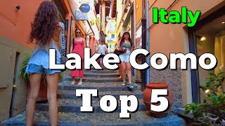 Lake Como Italy TOP 5 BEST PLACES to visit  Italy 4k [upl. by Ahtera]