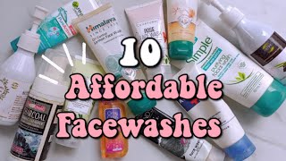 10 BEST AFFORDABLE FACEWASH FOR ALL SKIN TYPES  Budget friendly skincare [upl. by Luo]