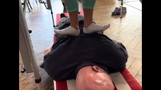 How to use your feet to massage people Advanced Raynor Massage techniques from London Course [upl. by Edvard]