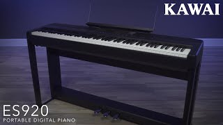 Kawai ES920 Portable Digital Piano Introduction  ES Series Portables [upl. by Anaz654]