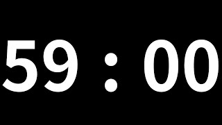 59분 타이머｜59minute timer｜3540 second timer｜Countdown with Alarm [upl. by Minni411]