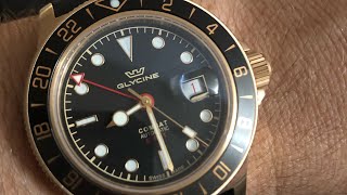 Glycine Combat Sub Bronze GMT GL0320 Review [upl. by Blader]