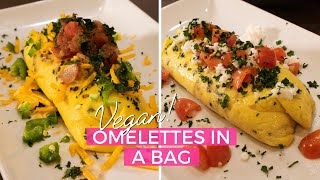 Vegan Omelettes in a Bag  Easy breakfast for the holidays  Chef Joya  Say What It’s Vegan [upl. by Aicad]