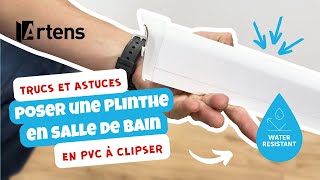 🛠 TUTO  Comment poser des plinthes PVC à visser et clipser en salle de bain Artens 2024 [upl. by Ennahoj807]