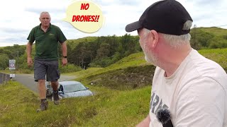 Ranger Tries to stop me Flying My Drone Over Loch Doon [upl. by Bound]