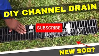 DIY DRAINAGE SYSTEM l How to Install  Waterform System  New Sod  Better Landscape Drainage [upl. by Einittirb]