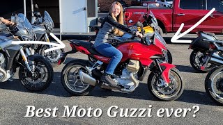 Hev riding the 2024 Moto Guzzi V100 for the first time [upl. by Lrub]