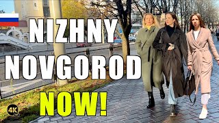 🇷🇺 4KRussia  Nizhny Novgorod Walking Tour  4K 60🎧  Centre City Walk With Ambient Sounds [upl. by Alyl]