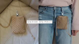 DIY Macrame Mini Pouch  Mini Bolsita de Macrame  Step by Step Tutorial [upl. by Moth593]