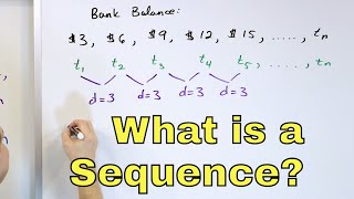 01  Intro to Sequences Arithmetic Sequence amp Geometric Sequence  Part 1 [upl. by Icyak]