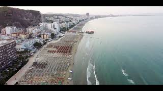 Plazhi tek Shkëmbi i Kavajës Durrës Albania 4k [upl. by Haroppizt]